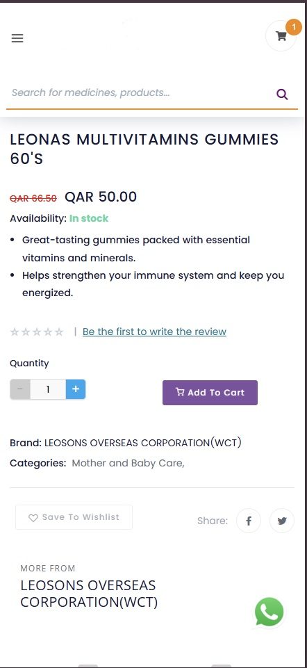 The old mobile product page: a price, two lines of description and one add-to-cart button.